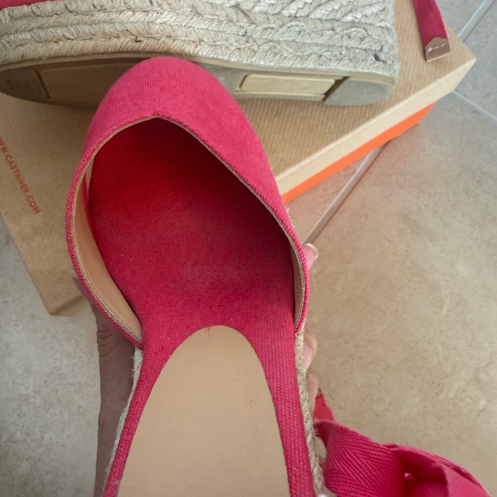 Castañer Chiara Pink Espadrille Wedge Sandals - Picture 5 of 7